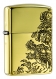 ZA-3-17A 天翔龍紋金(加厚版)防風打火機