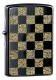 ZA-3-145A 西洋棋盤(黑銀+亮金)防風打火機