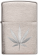 29587 拉絲銀大麻葉防風打火機