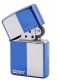 ZA-3-122B** 簡約方格(藍銀)防風打火機